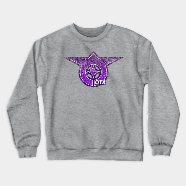 Ota Ward of Tokyo Japanese Symbol Distressed Crewneck Sweatshirt by PsychicCat